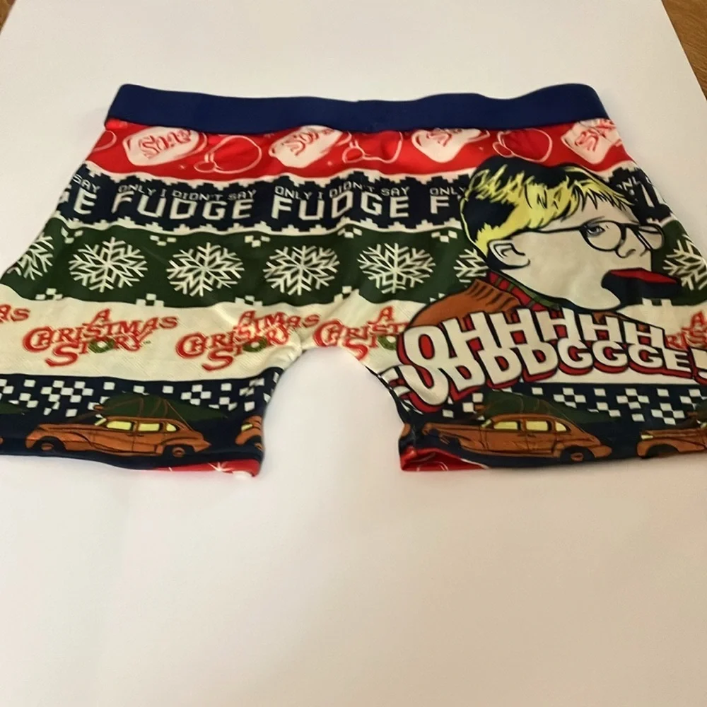 Men’s A Christmas Story x Happy Boxer Ralphie Oh Fudge Briefs Size L Never worn